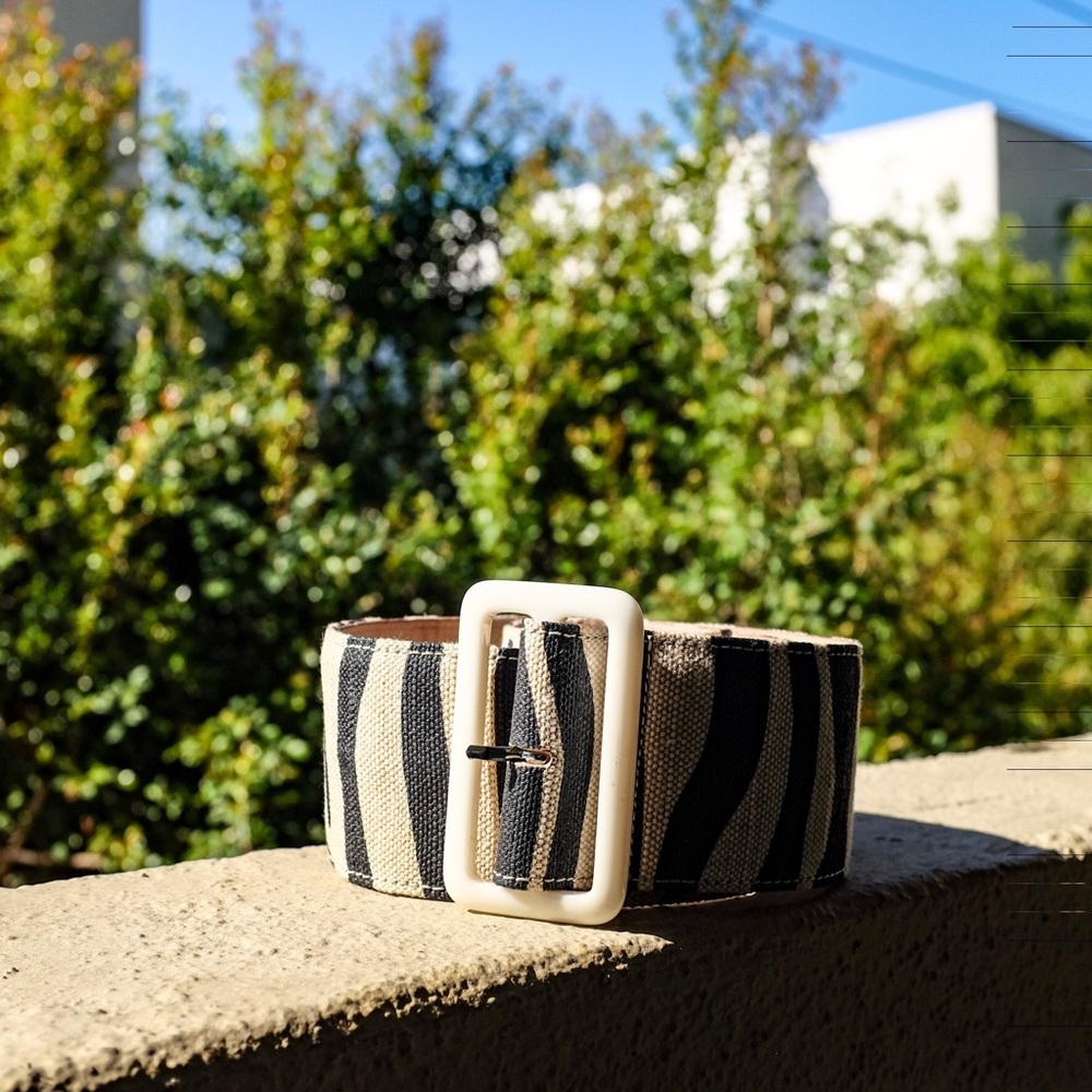 Thick Malene Birger Zebra Waist Belt